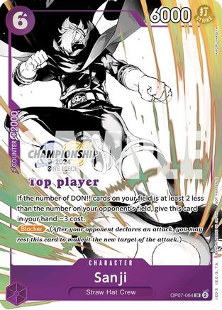 (OP07-064) Sanji (Championship 2024 Top Player Pack Vol. 2) - One Piece Promotion Cards Nonfoil