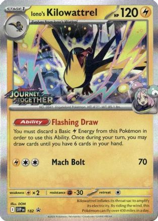 Iono's Kilowattrel (Prerelease) (182) - SV Scarlet & Violet Promo Cards Holofoil - Promo