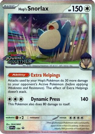 Hop's Snorlax (Prerelease) (184) - SV Scarlet & Violet Promo Cards Holofoil - Promo