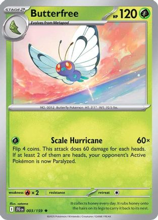 Butterfree (3/159) - SV09 Journey Together Reverse Holofoil - Rare
