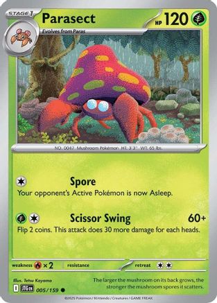 Parasect (5/159) - SV09 Journey Together Reverse Holofoil - Common