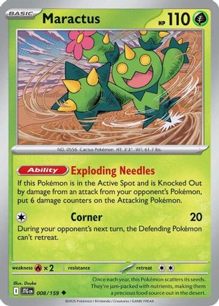 Maractus (8/159) - SV09 Journey Together Reverse Holofoil - Uncommon