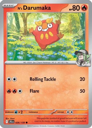 N's Darumaka (26/159) - SV09 Journey Together Reverse Holofoil - Common