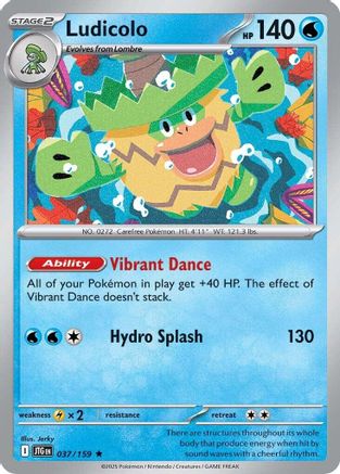 Ludicolo (37/159) - SV09 Journey Together Reverse Holofoil - Rare