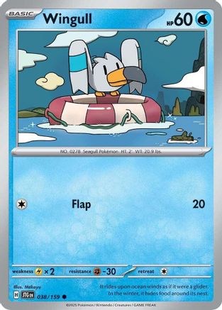 Wingull (38/159) - SV09 Journey Together Reverse Holofoil - Common