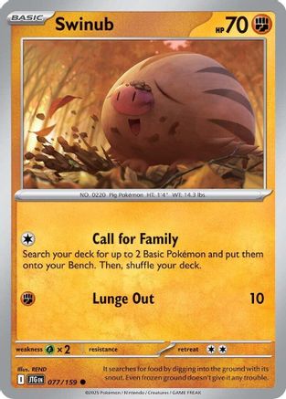 Swinub (77/159) - SV09 Journey Together  - Common