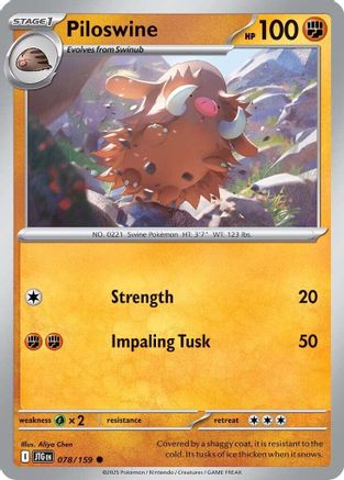 Piloswine (78/159) - SV09 Journey Together  - Common