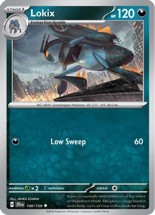 Lokix (100/159) - SV09 Journey Together Reverse Holofoil - Uncommon
