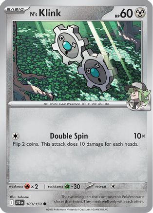 N's Klink (103/159) - SV09 Journey Together Reverse Holofoil - Common