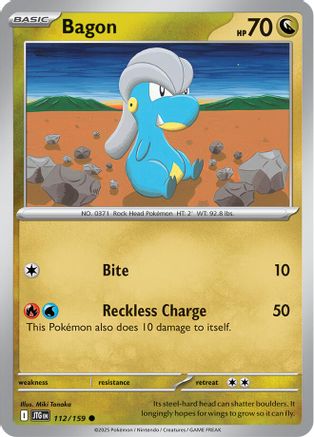 Bagon (112/159) - SV09 Journey Together Reverse Holofoil - Common