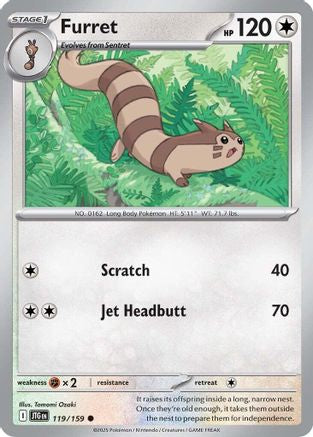 Furret (119/159) - SV09 Journey Together Reverse Holofoil - Common
