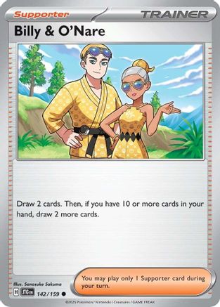 Billy & O'Nare (142/159) - SV09 Journey Together Reverse Holofoil - Common