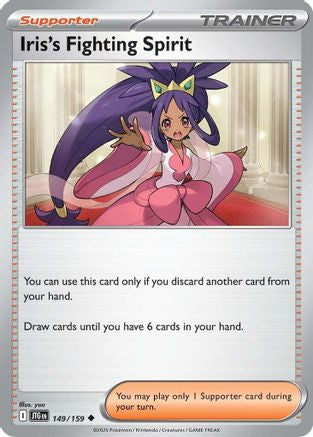 Iris's Fighting Spirit (149/159) - SV09 Journey Together Reverse Holofoil - Uncommon