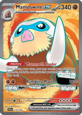 Mamoswine ex (174/159) - SV09 Journey Together Holofoil - Ultra Rare