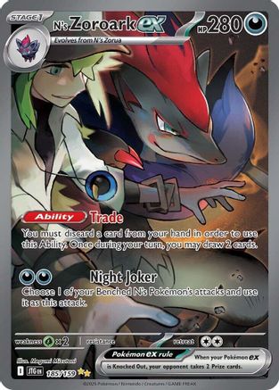 N's Zoroark ex (185/159) - SV09 Journey Together Holofoil - Special Illustration Rare