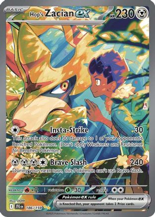 Hop's Zacian ex (186/159) - SV09 Journey Together Holofoil - Special Illustration Rare