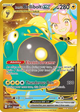 Iono's Bellibolt ex (188/159) - SV09 Journey Together Holofoil - Hyper Rare