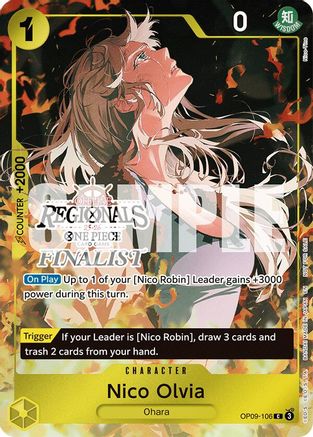 (OP09-106) Nico Olvia (Offline Regional Finalist Card Set 2025 Vol.1) - One Piece Promotion Cards Foil