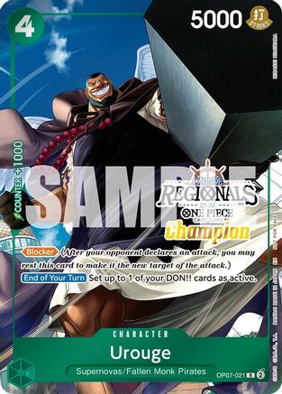 (OP07-021) Urouge (Offline Regional Champion Card Set 2025 Vol.1) - One Piece Promotion Cards Nonfoil