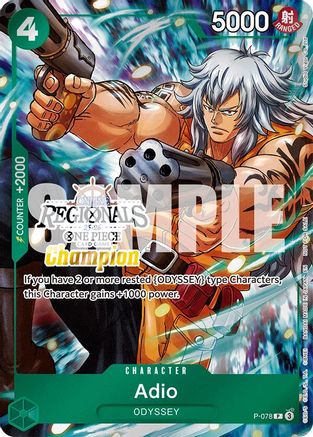 (P-078) Adio (Offline Regional Champion Card Set 2025 Vol.1) - One Piece Promotion Cards Nonfoil