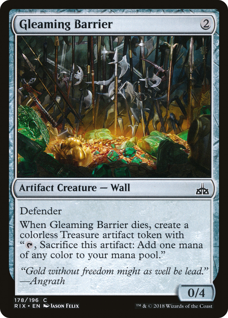 Gleaming Barrier  (RIX-178) - Rivals of Ixalan Foil
