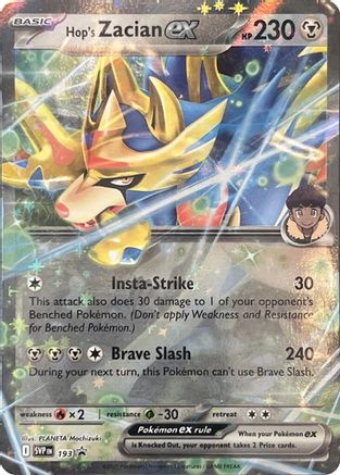 Hop's Zacian ex (SVP193) - SV Scarlet & Violet Promo Cards Holofoil - Double Rare