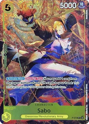 (P-073) Sabo (Premium Card Collection -Best Selection Vol. 3-) - One Piece Promotion Cards Foil