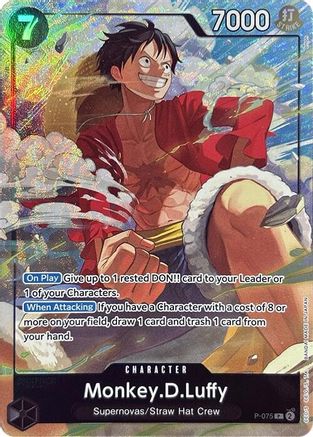 (P-075) Monkey.D.Luffy (Premium Card Collection -Best Selection Vol. 3-) - One Piece Promotion Cards Foil