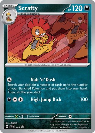 Scrafty (Cosmos Holo) (188) - SV Scarlet & Violet Promo Cards Holofoil - Promo