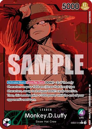 (EB02-010) Monkey.D.Luffy (010) (Alternate Art) - Extra Booster: Anime 25th Collection - Foil