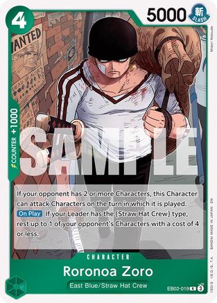 (EB02-019) Roronoa Zoro - Extra Booster: Anime 25th Collection - Foil