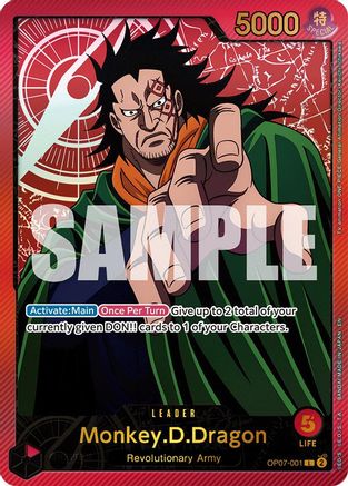 (OP07-001) Monkey.D.Dragon (SPR) - Extra Booster: Anime 25th Collection Nonfoil