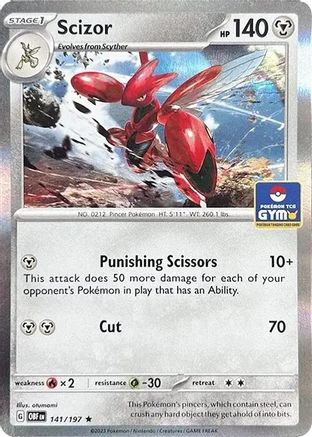 Scizor (Pokemon Gym Promo) (141/197) - Miscellaneous Cards & Products Holofoil - Rare