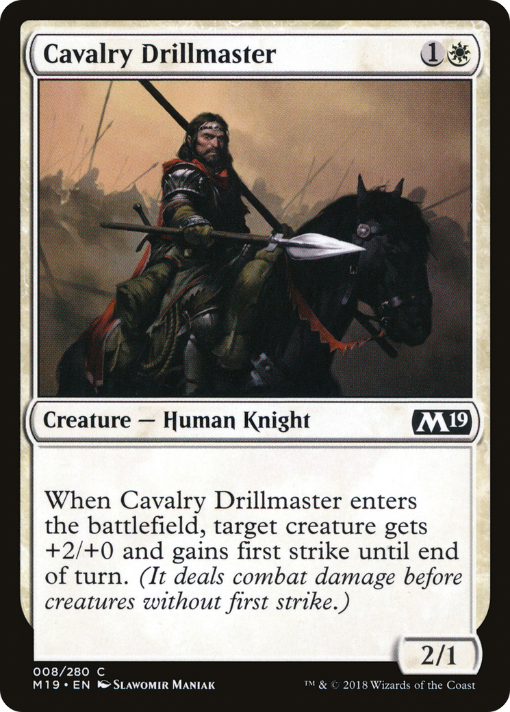 Cavalry Drillmaster (M19-008) - Core Set 2019 Foil