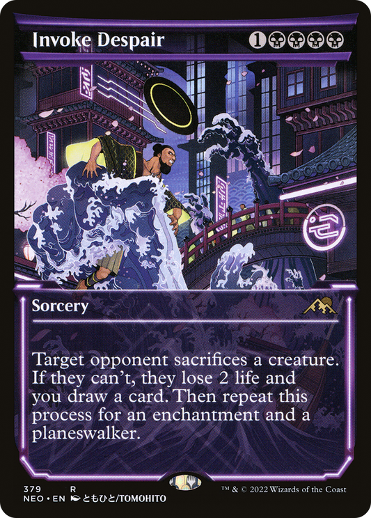 Invoke Despair (NEO-379) - Kamigawa: Neon Dynasty: (Showcase) Foil