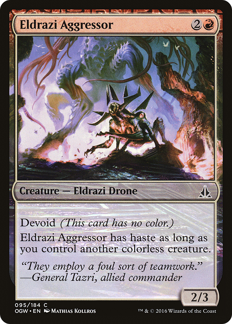 Eldrazi Aggressor (OGW-095) - Oath of the Gatewatch: (devoid)