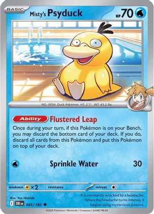 Misty's Psyduck (45/182) - SV10 Destined Rivals Reverse Holofoil - Uncommon