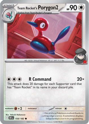 Team Rocket's Porygon2 (154/182) - SV10 Destined Rivals  - Common