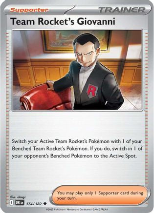 Team Rocket's Giovanni (174/182) - SV10 Destined Rivals  - Uncommon
