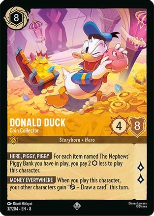 (037/204)  Donald Duck - Coin Collector - Reign of Jafar  Normal