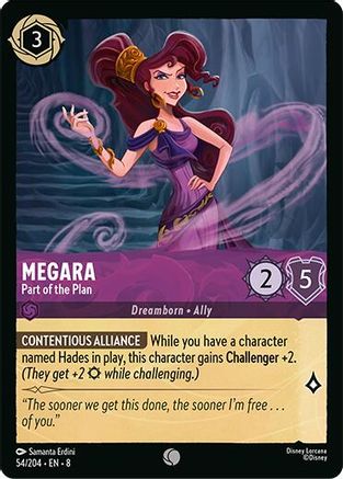 (054/204)  Megara - Part of the Plan - Reign of Jafar  Cold Foil