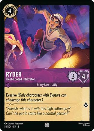 (056/204)  Ryder - Fleet-Footed Infiltrator - Reign of Jafar  Cold Foil