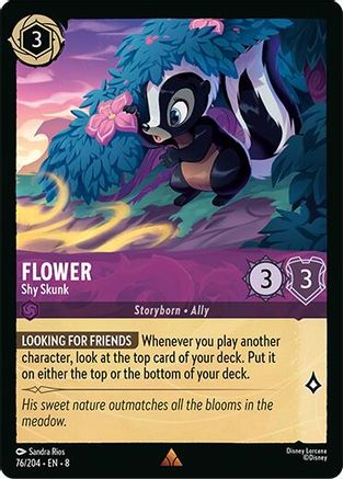 (076/204)  Flower - Shy Skunk - Reign of Jafar  Cold Foil