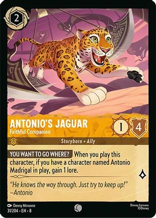 (031/204)  Antonio's Jaguar - Faithful Companion - Reign of Jafar  Normal