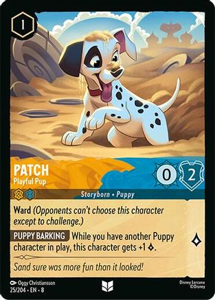 (025/204)  Patch - Playful Pup - Reign of Jafar  Cold Foil