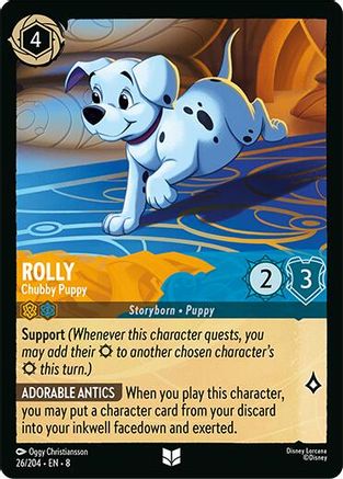 (026/204)  Rolly - Chubby Puppy - Reign of Jafar  Normal