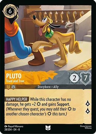 (028/204)  Pluto - Tried and True - Reign of Jafar  Cold Foil