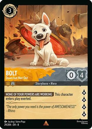 (029/204)  Bolt - Down but Not Out - Reign of Jafar  Cold Foil