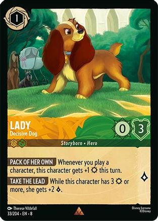 (033/204)  Lady - Decisive Dog - Reign of Jafar  Cold Foil