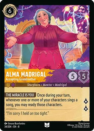 (034/204)  Alma Madrigal - Accepting Grandmother - Reign of Jafar  Cold Foil